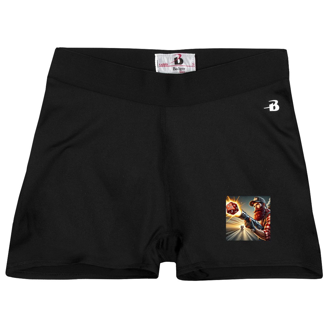 Ladies Athletic Shorts With Logo